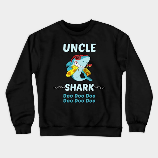 Family Shark 1 UNCLE Crewneck Sweatshirt by blakelan128